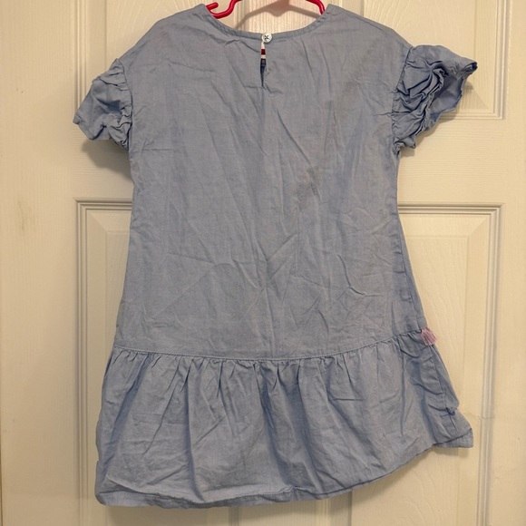 Like New Disney Frozen II Girls Elsa Chambray Tunic Dress - Picture 2 of 3